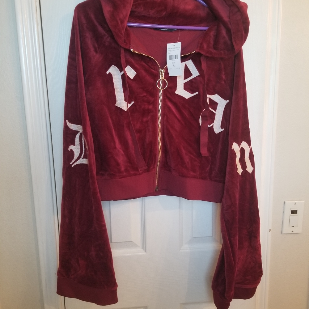 Fashion nova velvetly crop jacket